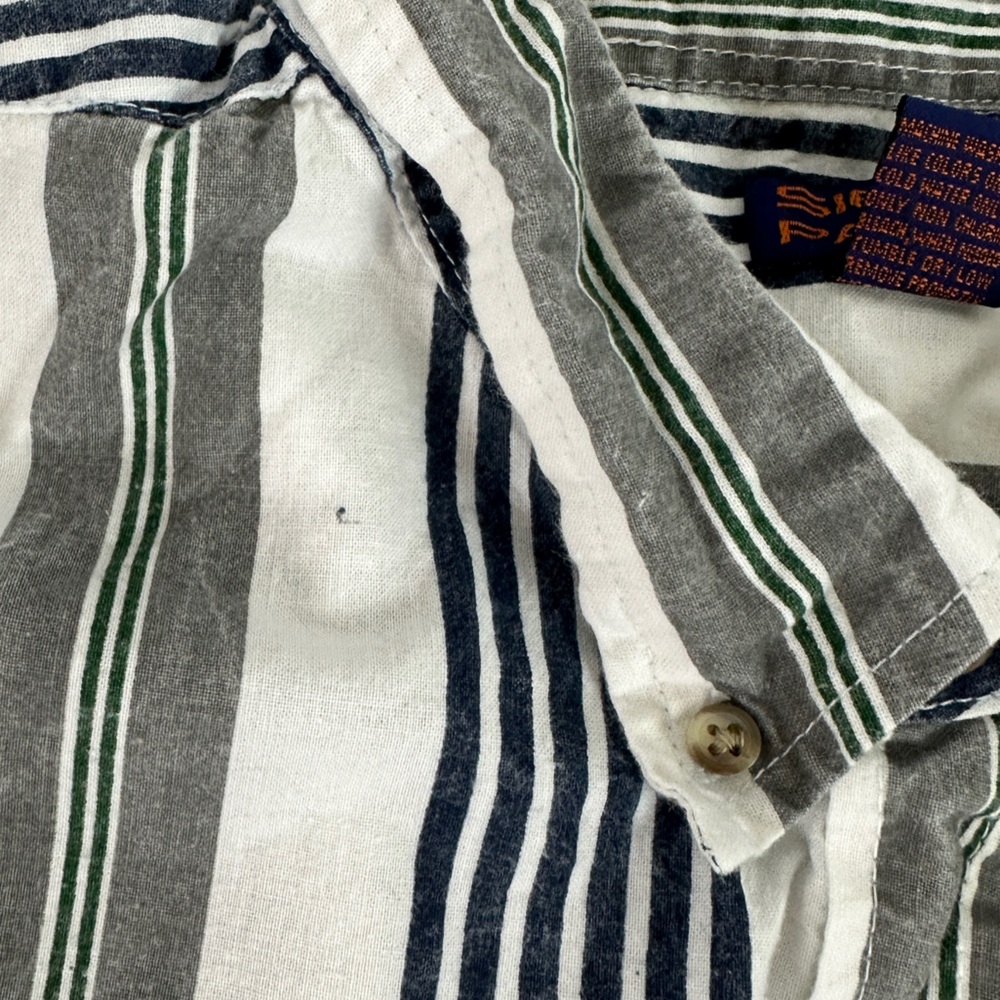 VTG Sierra Pacific Vertical Stripes XL Button Down Short Sleeve‎ Shirt - Picture 8 of 11